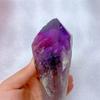 Natural Crystal Dream Amethyst Backbone Polished Wood Ornaments for Home Decoration Art Collectible