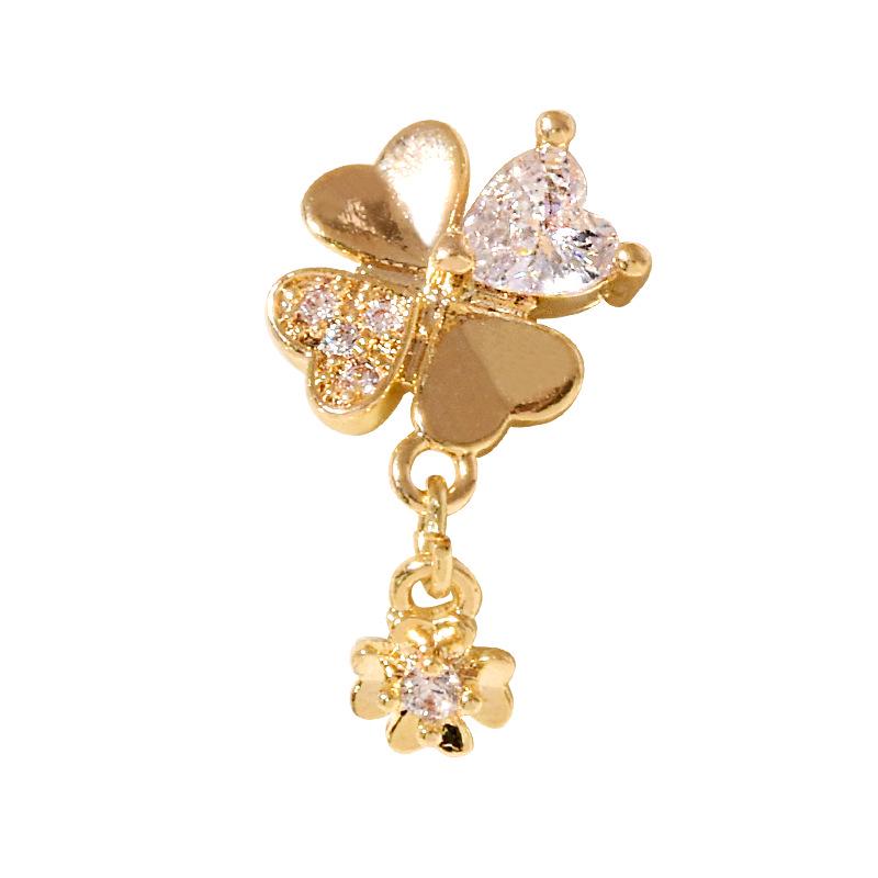 Luxurious Zircon Diamond Bow Nail Art Decorations - Japanese Style