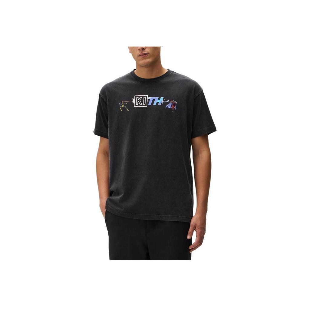 Kith X Marvel Cyklop kontra. Magneto Koszulka Vintage Czarna Męska Bluzki KHM034335-001