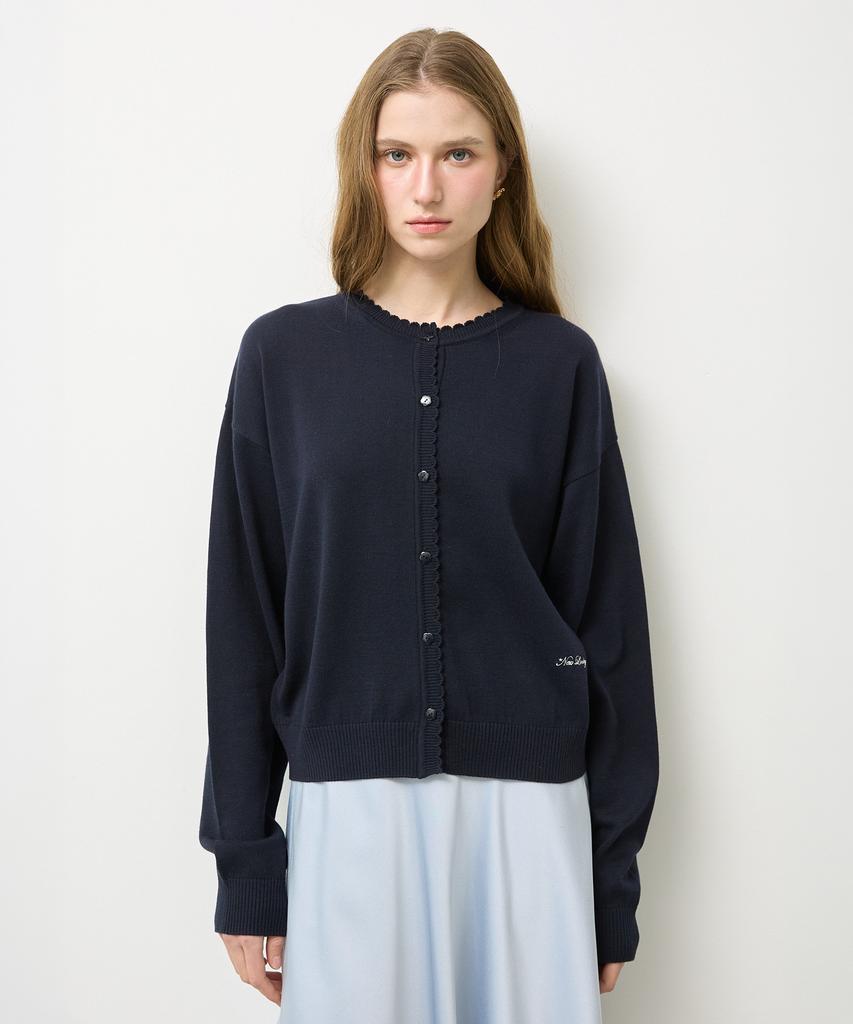 Nyuluki Base Loose Fit Cardigan_Navy