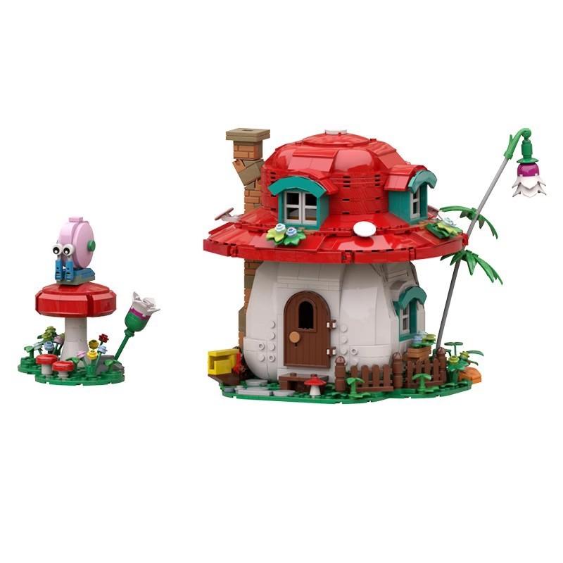 Building Block Compatible, Magic Elf Hut Mushroom House Adventure Island Fairy Tale Forest Domestic Building Block Creativity