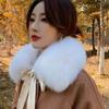 New Warm Fur Collar Scarf Faux Fur Soft Neck Wrap Bow Ribbon Fluffy Lady Neck Warmer for Fall Winter