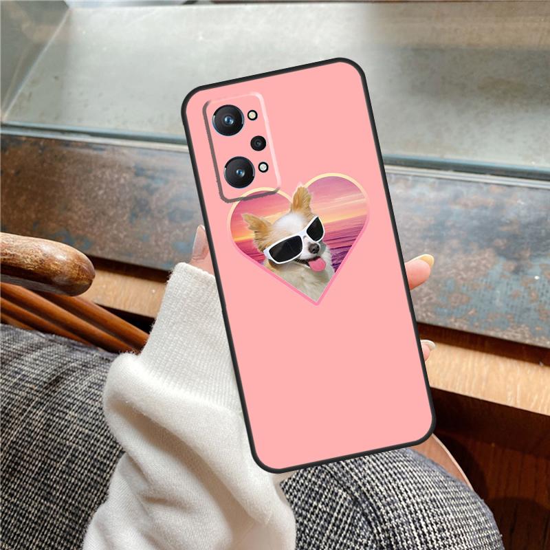 

Чехол с цветочным рисунком и мордочкой чихуахуа для Realme 15 Pro 11 12 13 14 Pro Plus C65 C67 C61 C53 C55 C51 C25 C63 C71 C75 GT6 GT7 Realme 11 Pro