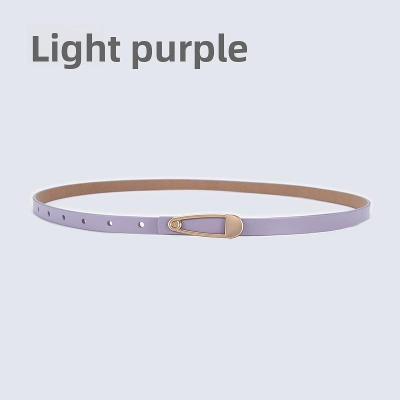 New arrival calfskin belt women's silm pattern thin belt