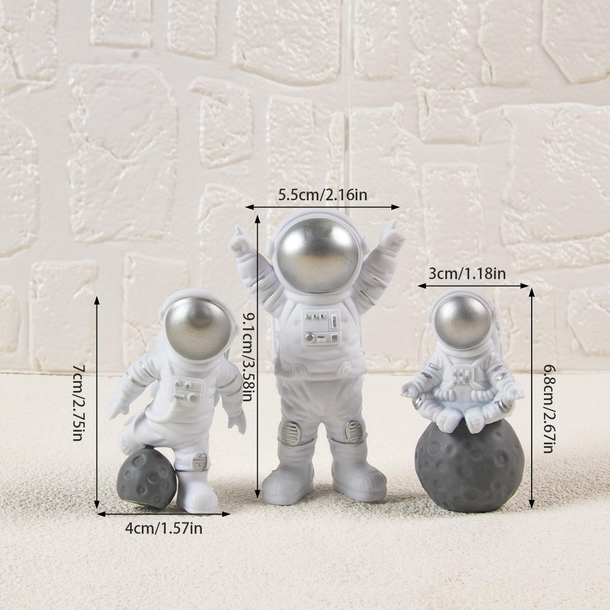Astronaut Cake Topper Outer Space Theme Birthday Party Cake Decoration Universe Planet Series Cake Topper Kids Birthday Gift серебряный
