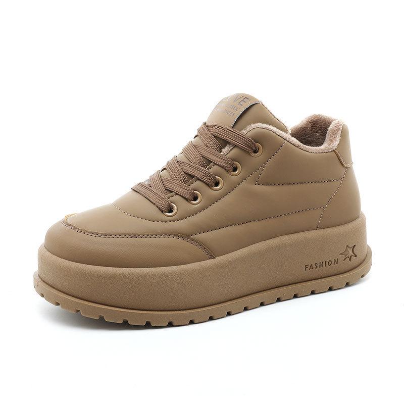 KT new autumn and winter outer wear solid color snow cotton shoes sports and leisure velvet cotton thick sole warm