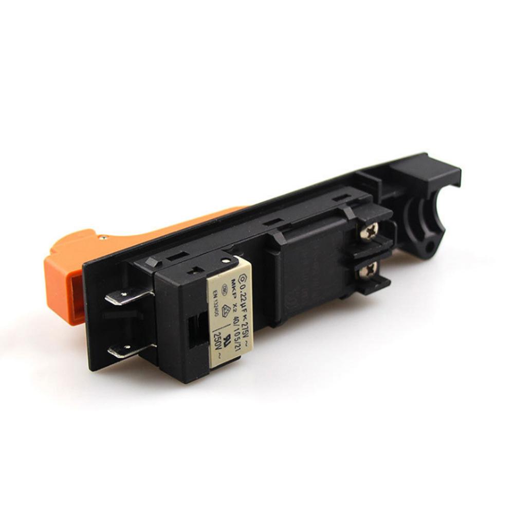 Interruptor de gatilho com trava de botão laranja AC 250V 18A para esmerilhadeira angular Makita 180