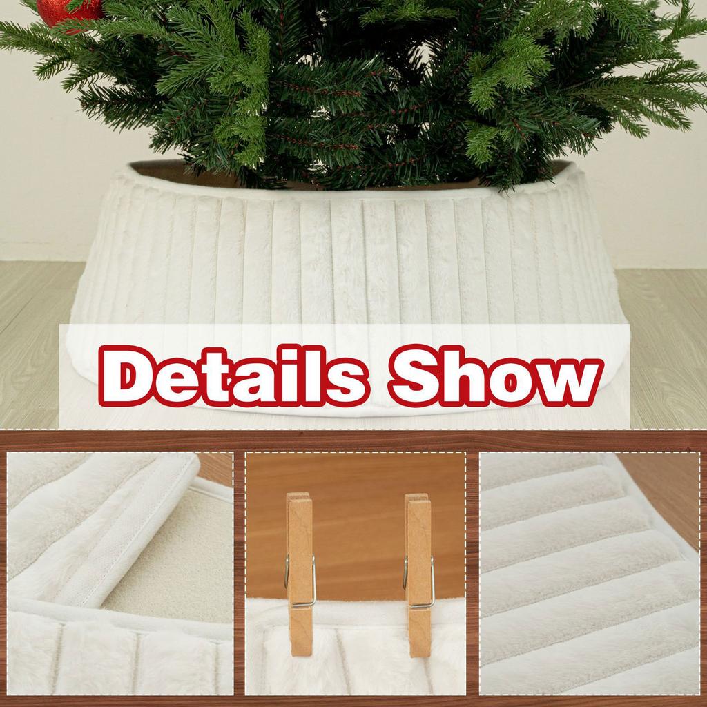 Christmas Tree Skirt Christmas Tree Mat Base Covers Decorations 28Inch Washable for Winter Holiday Party Decoration