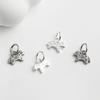 S925 Retro Horse Charm Bracelet & Necklace DIY Beading Accessories - Pure Silver