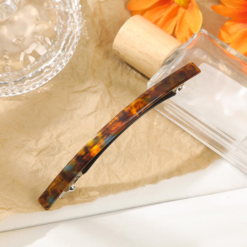 AWAYTR Retro Amber Bow Duckbill Hairpin Brown Acrylic Hair Clips Valentine Headwear Girl Hair Accessories Festival Gift