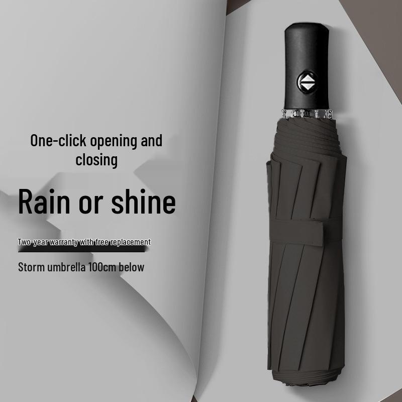 High-End Automatic Folding Sun & Rain Umbrella for Men - Large Size Sunscreen Sunshade