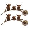 Gedenk-Gartenstecker Tierstecker, Rustikale Hofkunst-Dekorationen mit Löwenzahn-Akzent, Metall-Außen-Deko-Skulptur für Rasen Terrasse Blumenbeet