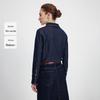 Navigare Women's Sculpted Waist Denim Long Sleeve Shirt