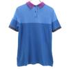 LACOSTE Short sleeve Back button Polo shirt 36 blue Fawn Women Used