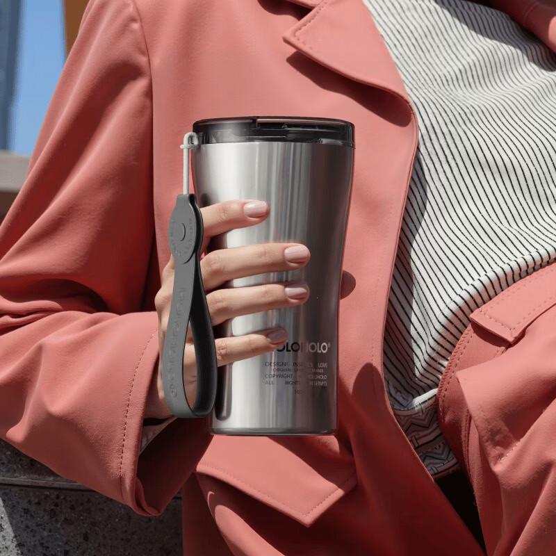 HOLOHOLO Insulated Portable Coffee Tumbler with Straw