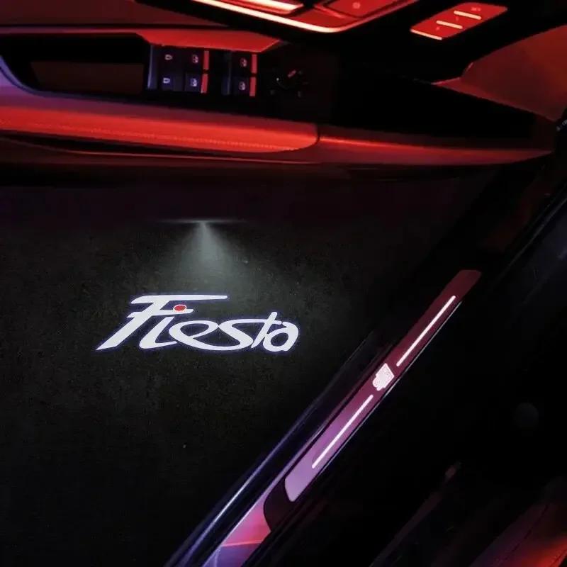 For Ford Fiesta Logo 2Pcs Car Door Lights For Ford Focus MK3 ST Line LED Lamp Projector Emblem Accessories 2PCS