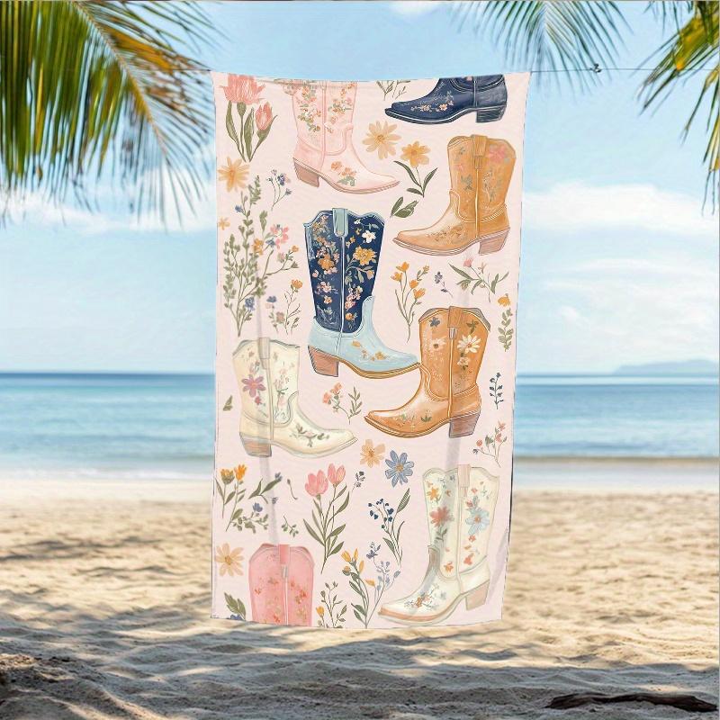 

1 Extra Large Quick Dry Skeleton Beach Towel - Lightweight Polyester Blend, Fun Gothic Pattern for Men and Women, Great for Bath W40*H60(CM)