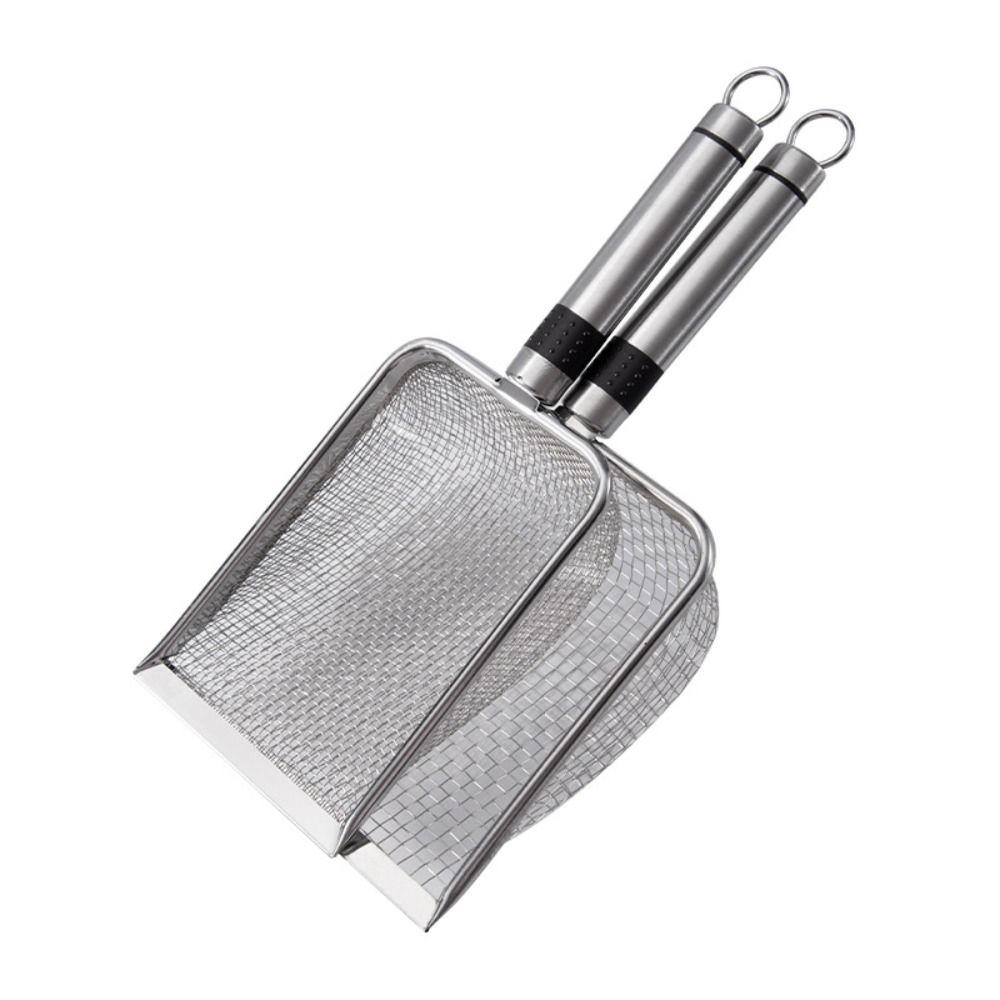 Ergonomic Handle Fine Hole Cat Litter Shovel Rust-Resistant Pet Poop Shovel  Cat Products