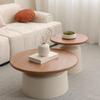 Round Cream Iron Art Coffee Table for Small Apartments - Simple, Modern Living Room Style