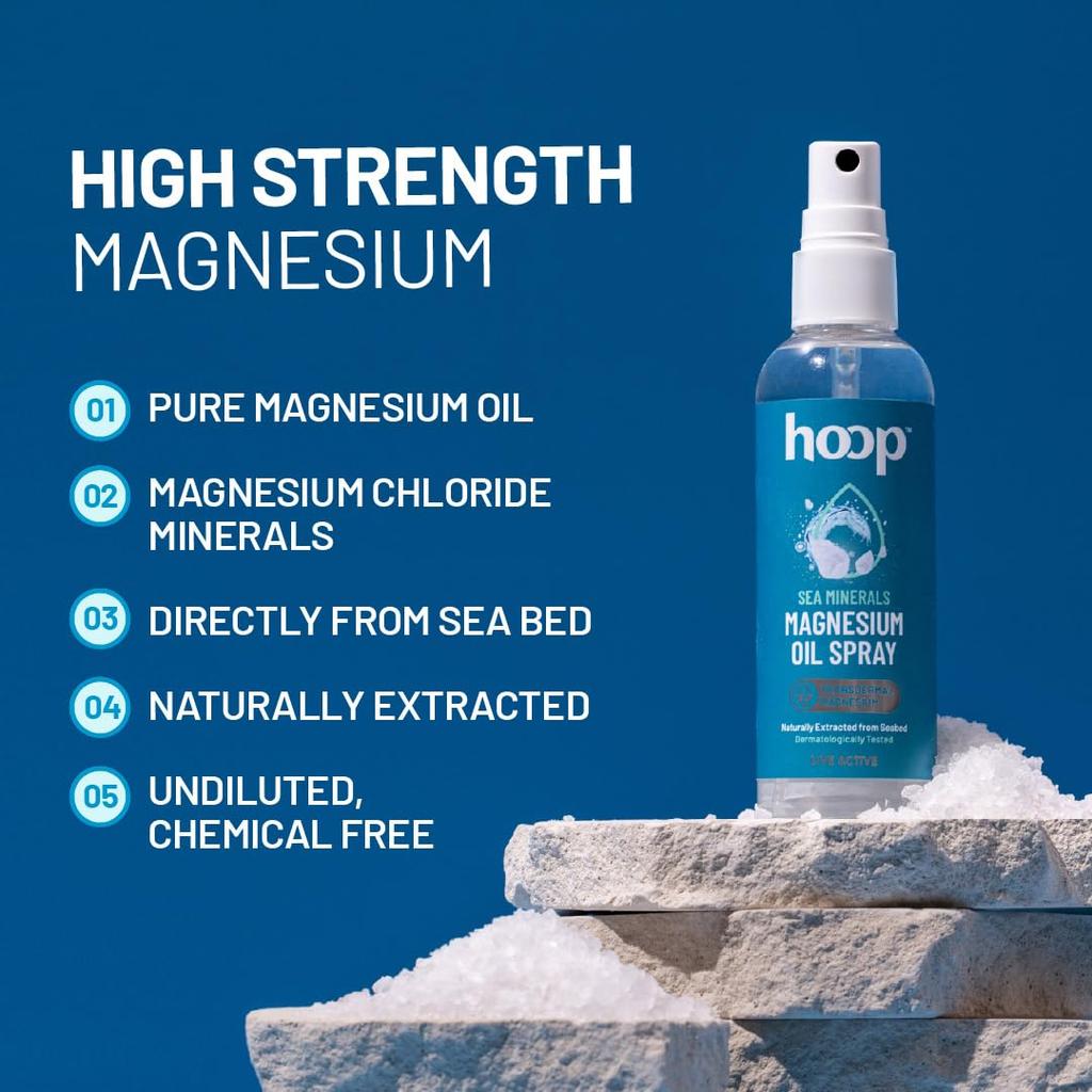 Hoop Magnesium Oil Spray 100 Ml Pack For Muscle Recovery Relaxation And Better Sleep