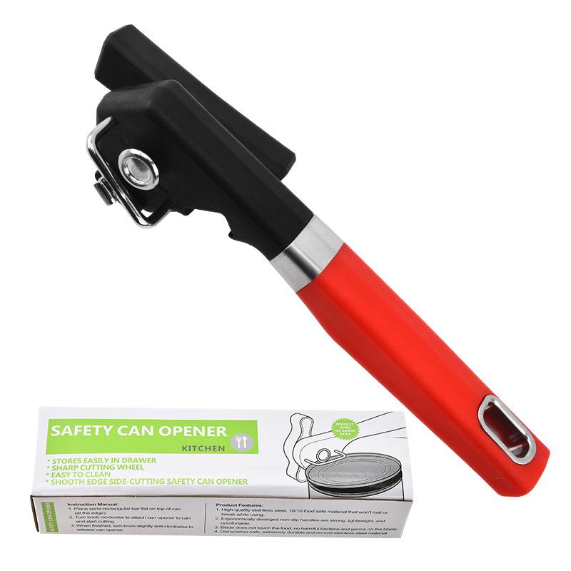 Stainless Steel Single Handle Side Cut Safety Can Opener