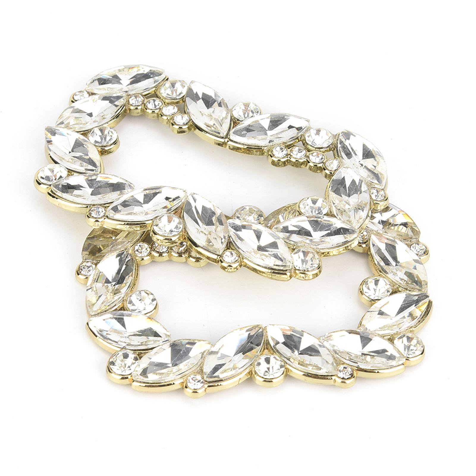 

1 пара металлических страз с хрустальной пряжкой для обуви для украшения свадебной вечеринки(# 2)