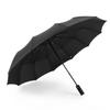 Extra-Large Automatic Black Men's Sunshade & Rain Umbrella - Sturdy, Foldable, Customizable with Thickened Design