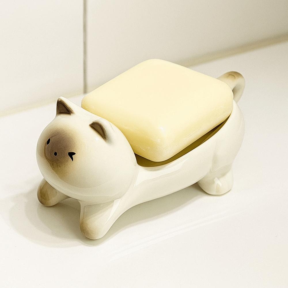 Cute Soap Holder Cartoon Soap Dish Bathroom Accessories Bathroom Storage Rack Bathroom