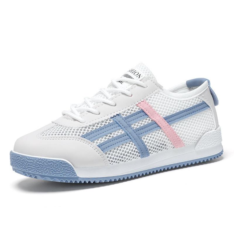 

2025 spring and summer hollowed-out live broadcast sports shoes female students casual breathable thick-soled street running shoes couple parent-child 31