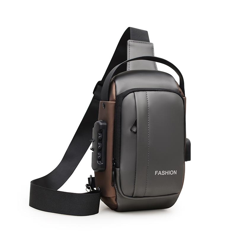 Small Version Men's Waist Packs Chest Bag Lightweight Men's Small Fanny Bag Anti-theft Password Lock Design Men's Shoulder Bag