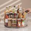 Plastic 360° Rotating Kitchen Spice Rack Non-Slip Fruit Plate Tray Cabinet Organizer  Desktop