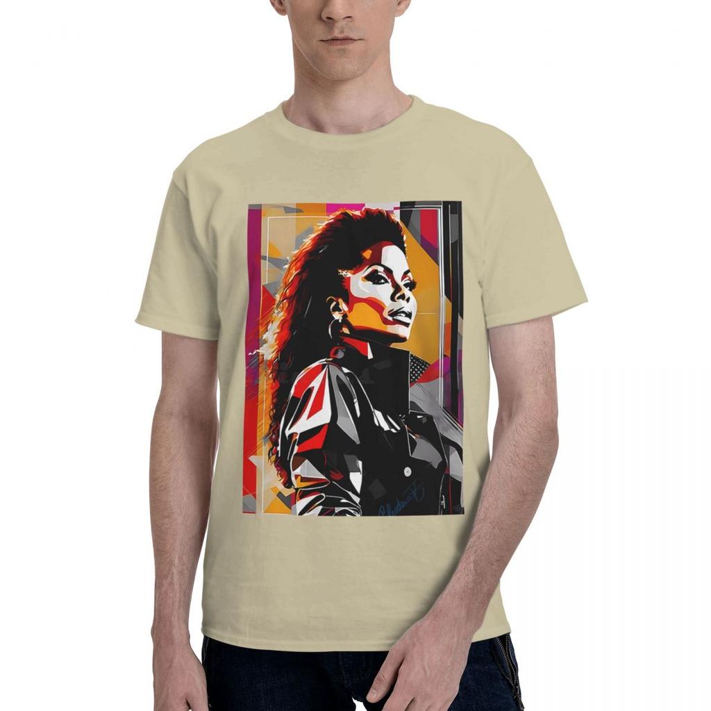 Edison Houston Janet Jackson 100 Cotton Casual Breathable Confortable Manga High End Mens Clothing Mens Tops