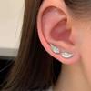 2/3Pcs Shiny Angle Wing Earrings Stackable Y2K Heart Ear Studs Ear Piercing Jewelry Gifts For Women Girls Punk Gothic Earings