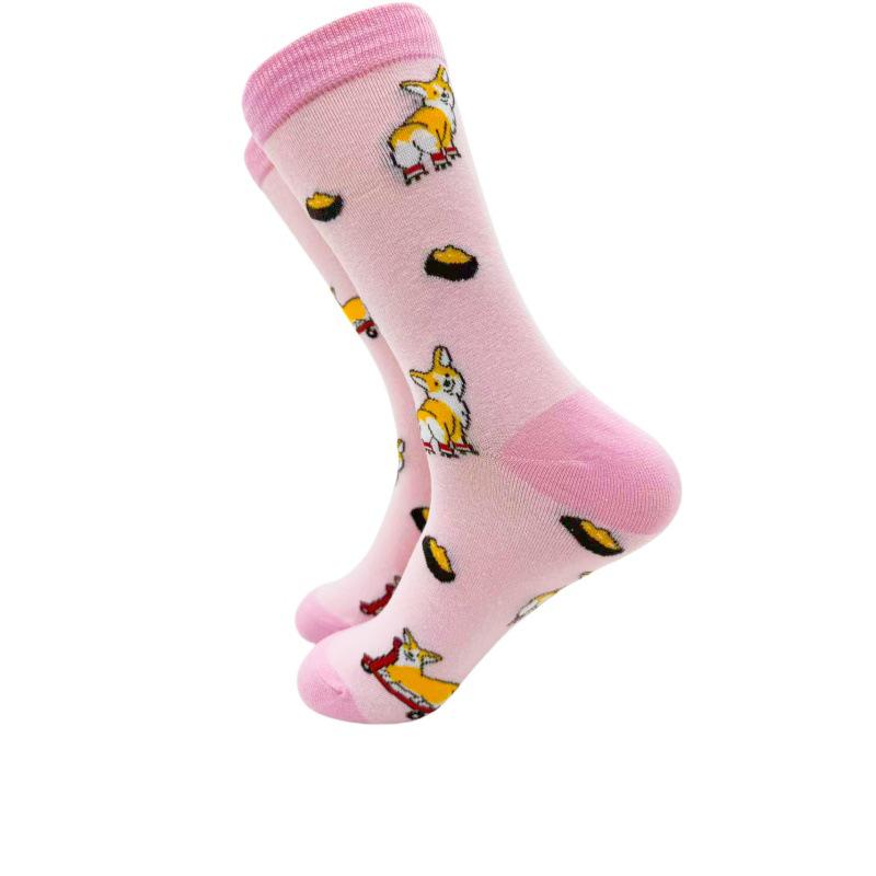 Dámske trendy bavlnené ponožky Fruit Art so strednou rúrou – štýlové, priedušné a teplé na všetky ročné obdobia