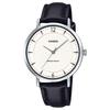 STANDARD Series Waterproof 30 Meters Quartz Leather Strap Women's Watch White Dial LTP-VT04L-7A2DF