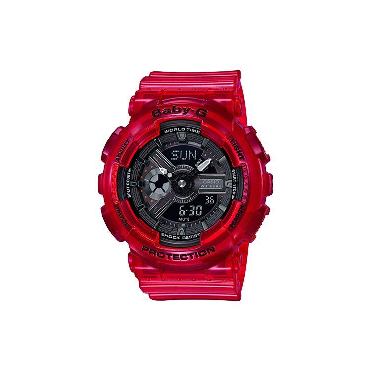 

Casio Baby-G Eco-Friendly Series Semi-Transparent Coral Reef Watch Women watches Red Black BA-110CR-4A Red Strap