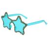 Star Shaped Glitter Sunglasses For Women Colorful Candy Tones UV400 Protection Trendy Party Shades For Festivals KJ136