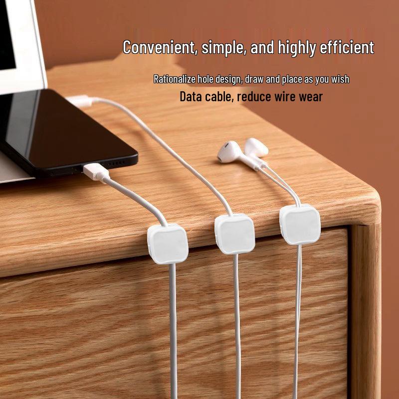 Magnetic Desk Cable Organizer - Non-Marking Clip for Charging Cables