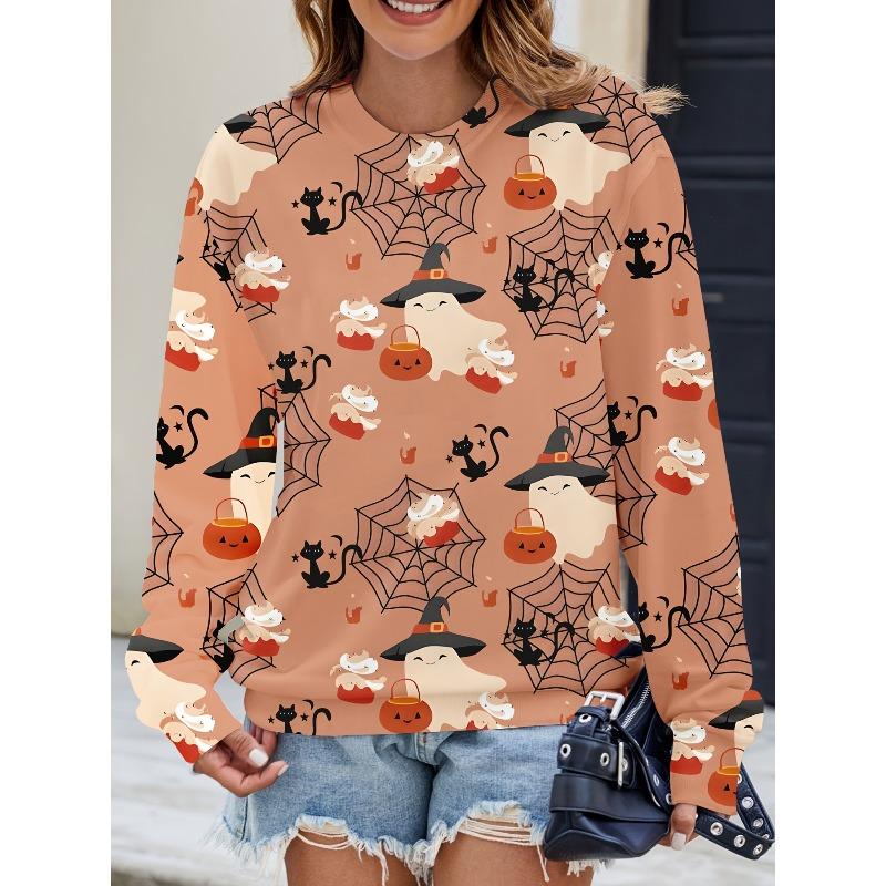Women's Autumn and Winter 3D Printed Crew Neck Comfortable and Breathable Versatile Trend Casual Hoodies & Sweatshirts (women’s)