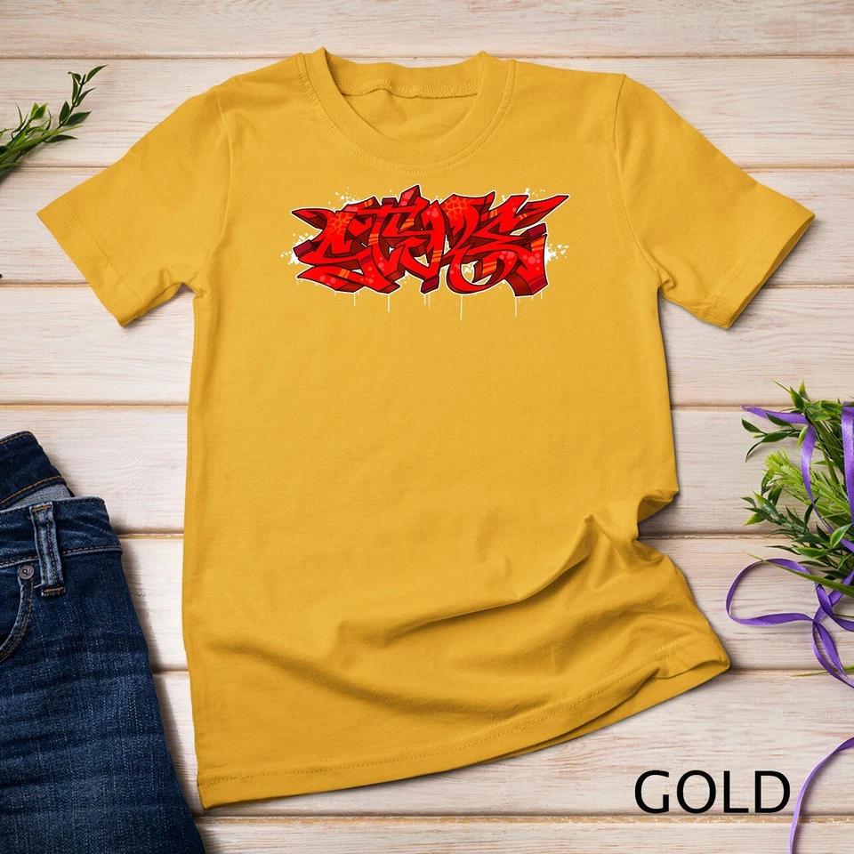 STYLE Graffiti piece red Graffiti Hiphop Shirt Unisex T-shirt 4 XL