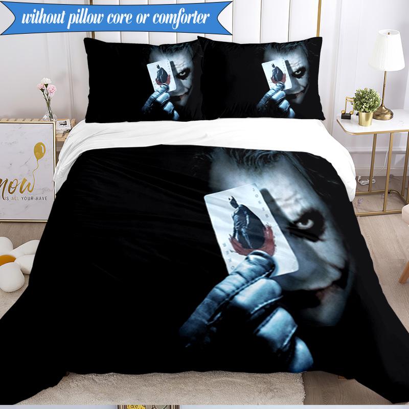 Abstract clown Pattern 3pcs K-pop music group Bedding set,Ideal for Bedroom, Dormitory,Including Duvet Cover And 2pcs Pillowcases,Fan gifts