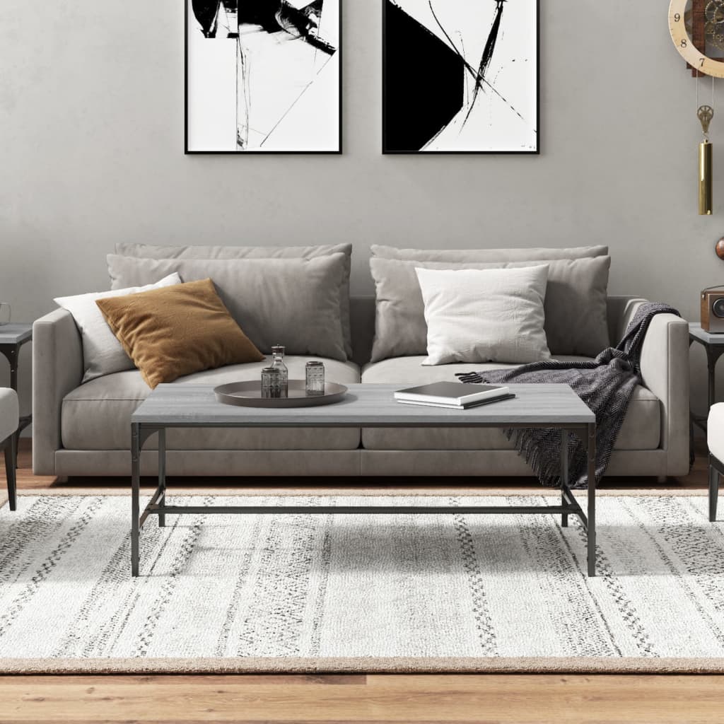 Vidaxl Coffee Table, Sonoma Grey Oak, 100X50X35 Cm