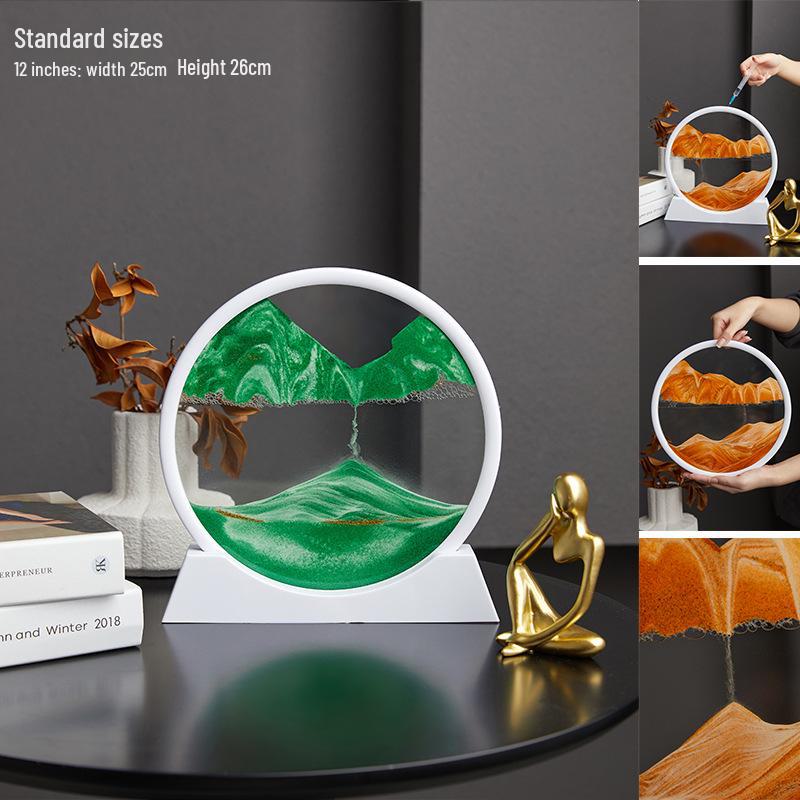 Eleganckie ozdoby z ruchomym piaskiem do dekoracji domu i biura