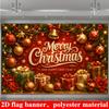 1Pcs Merry Christmas Golden Bells Gifts Decoration Background Winter Backdrop For Photo Studio Photo Booth Party