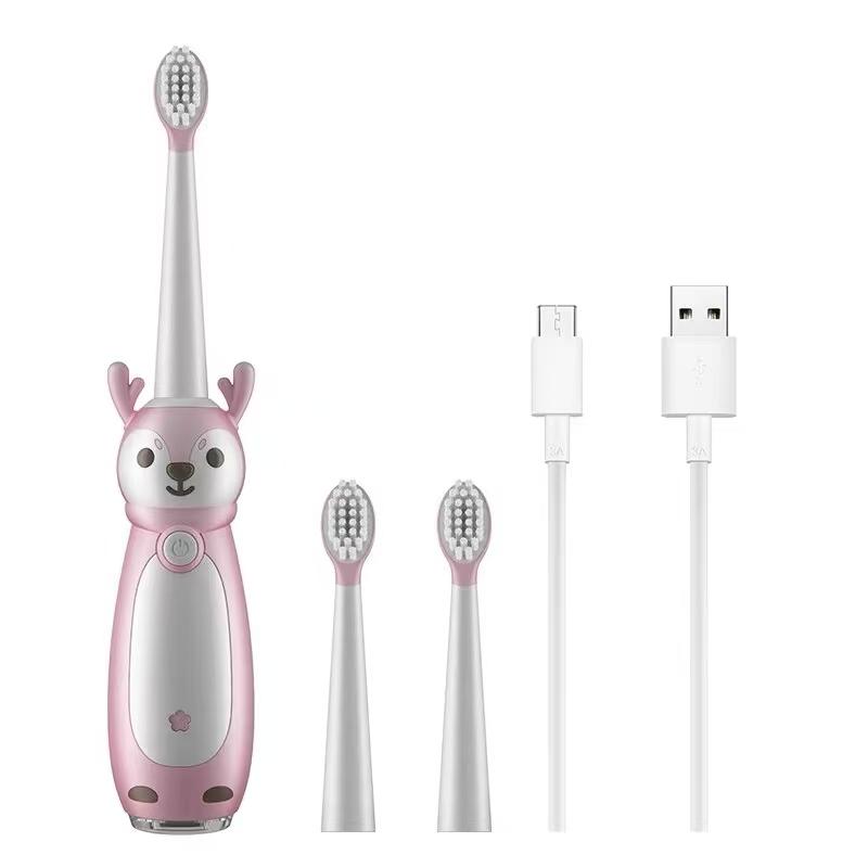 Jian Brand Sonic Electric Toothbrush For Children IPX7 Waterproof Whole Body Washable Rechargeable Three Oiginal Brushes