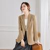 TERRE BLEUE Women's Loose Fit Single-Breasted Blazer
