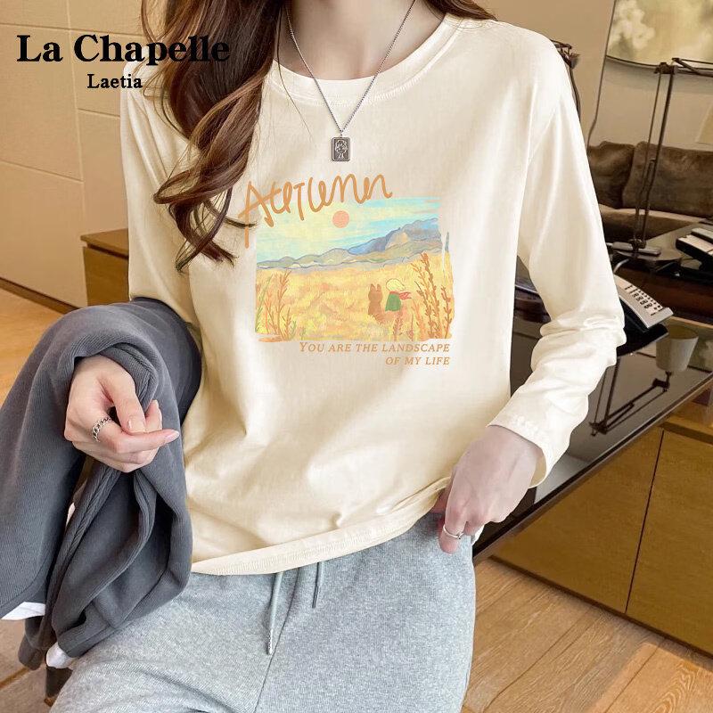 La Chapelle Women's Sweet Style Cotton Long Sleeve T-Shirt