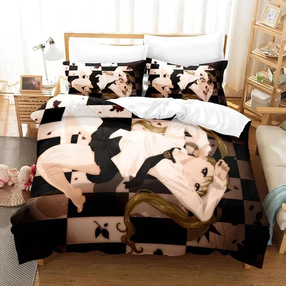 3D Anime Dance In The Vampire Bund Bedding Set Duvet Cover Bed Set Quilt Cover Pillowcase Comforter King Queen Size Boys Adult