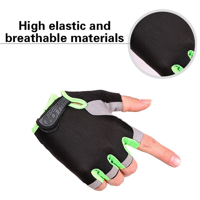 Professional Gym Fitness Breathable Anti-Slip Women Men Half Finger Summer Fishing Cycling Fingerless Gloves Female Bicycle Bike