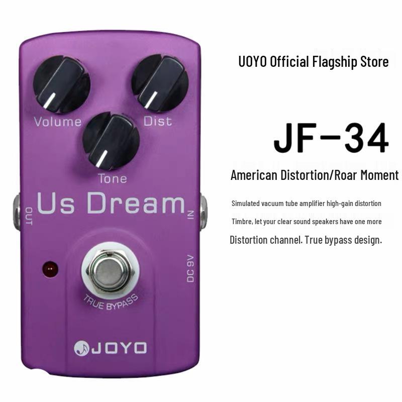 Pedal de Efeitos Overdrive & Distorção Analógico/Digital Série JF da JOYO